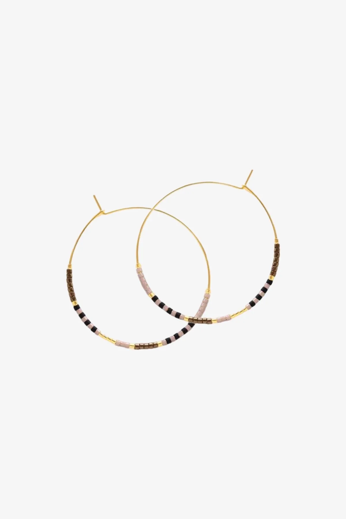 Japanese Seed Bead Hoops | Chocolate