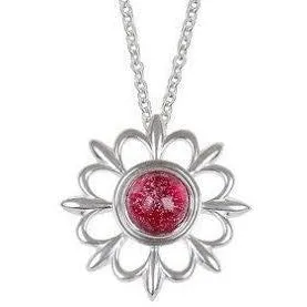 Kameleon Sterling Detailed Flower Pendant - KP003