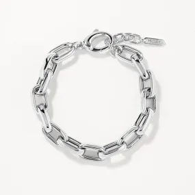 Maxi Paperclip Chain Bracelet in Silver