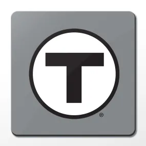 MBTA Silver Line T Logo Coaster