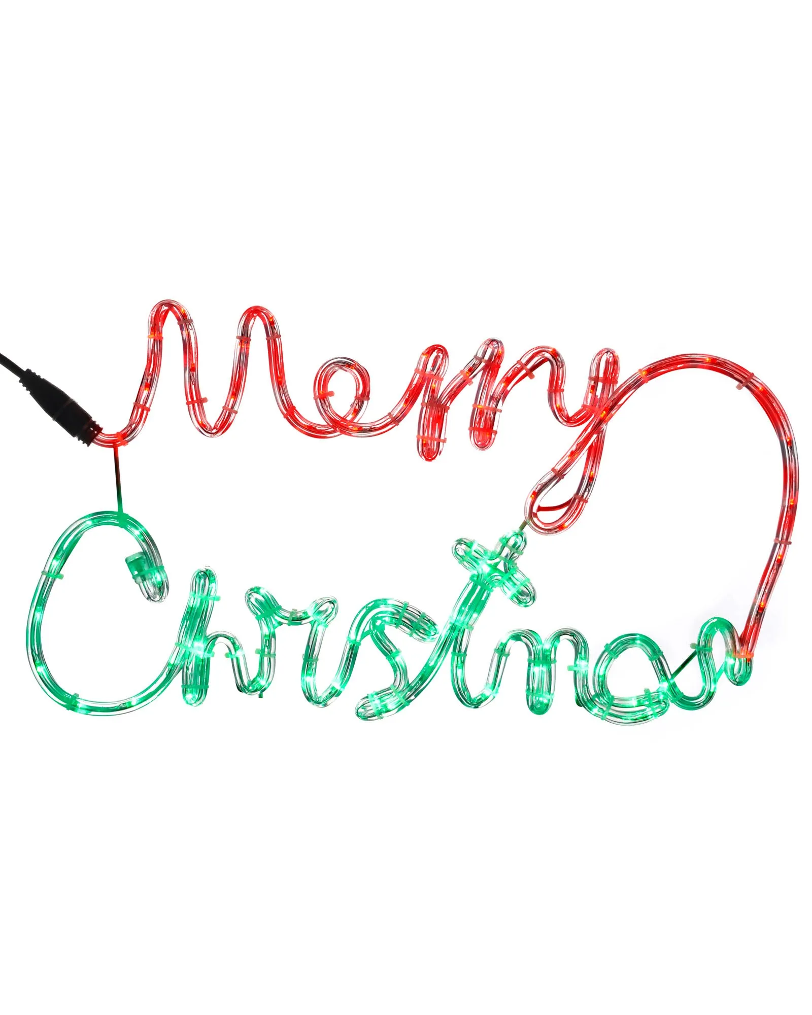 Merry Christmas Rope Light Silhouette, 55 cm