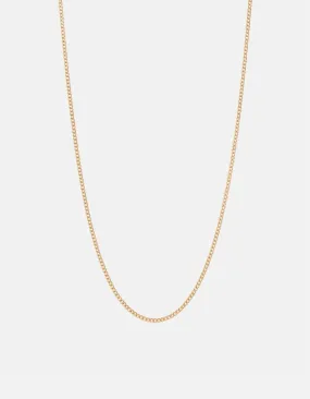 Miansai 22-Inch 2mm Cuban Link Necklace in Gold Vermeil