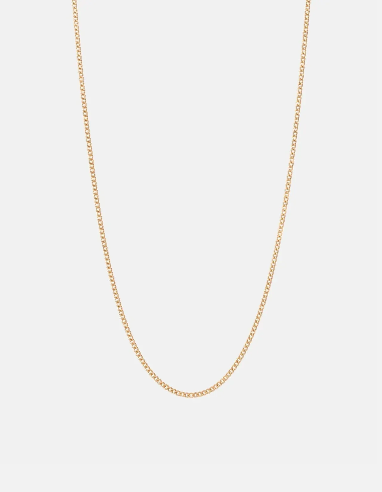 Miansai 22-Inch 2mm Cuban Link Necklace in Gold Vermeil