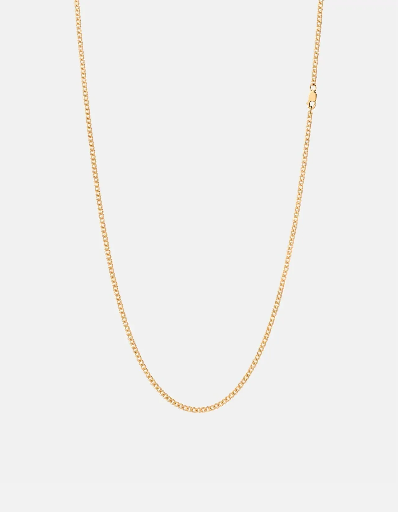 Miansai 22-Inch 2mm Cuban Link Necklace in Gold Vermeil