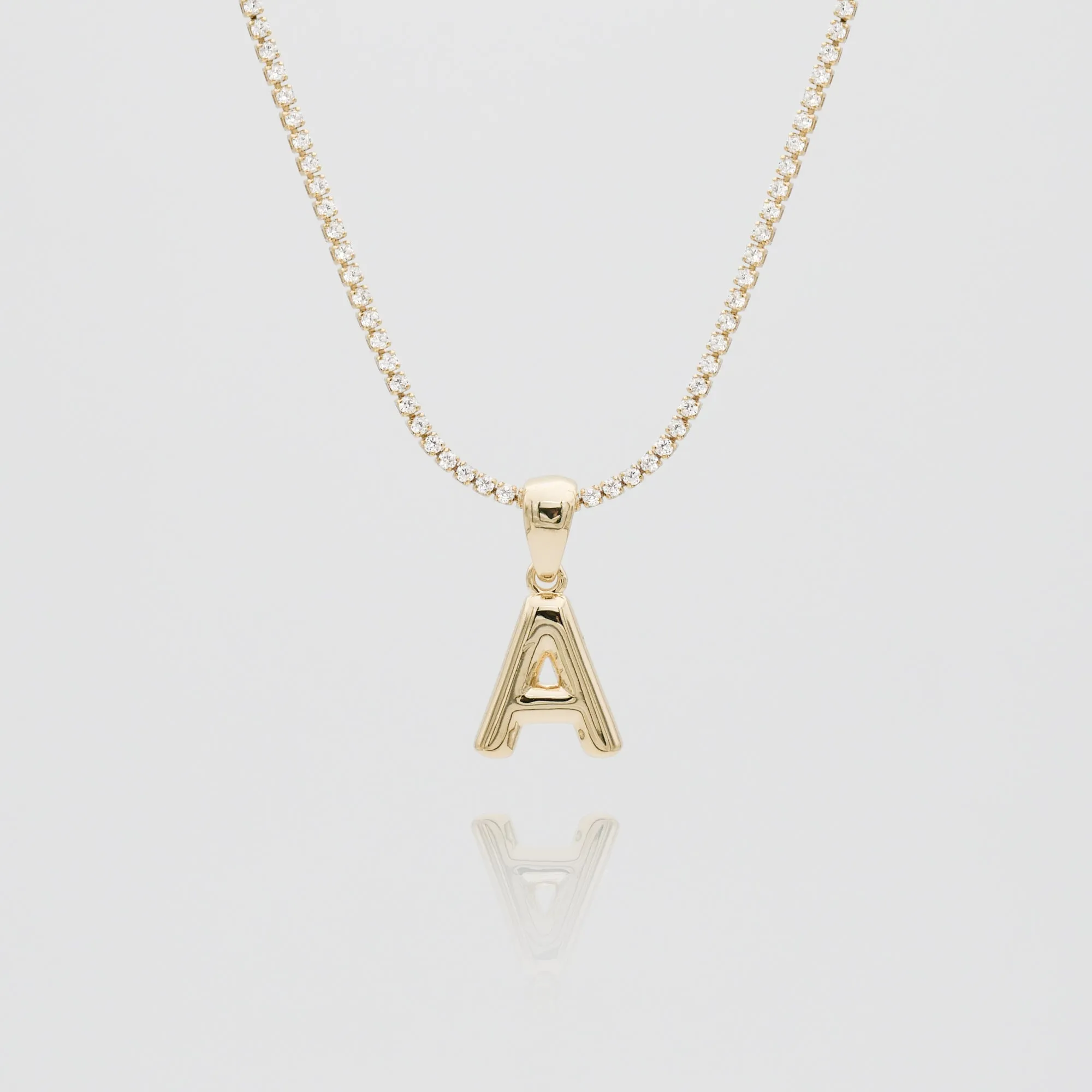 Mini Bubble Initial Necklace