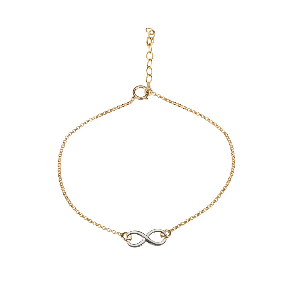 Mixed Metal Infinity Bracelet