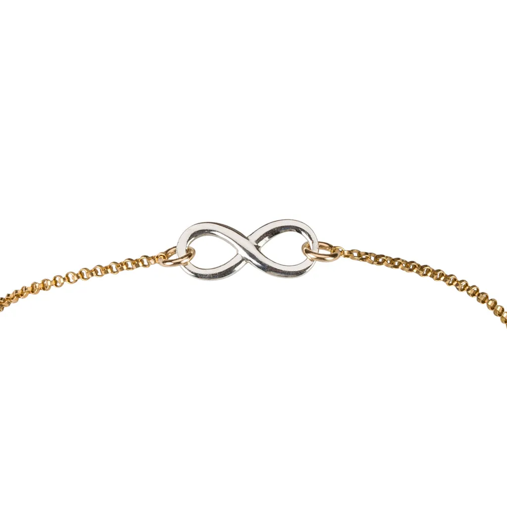 Mixed Metal Infinity Bracelet