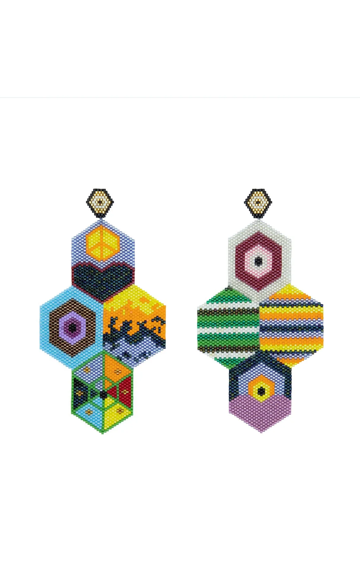 Multicolor Glass Beaded Earrings