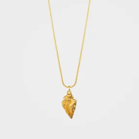 Organic Arrow Necklace, Arra - Gold | By Lunar James