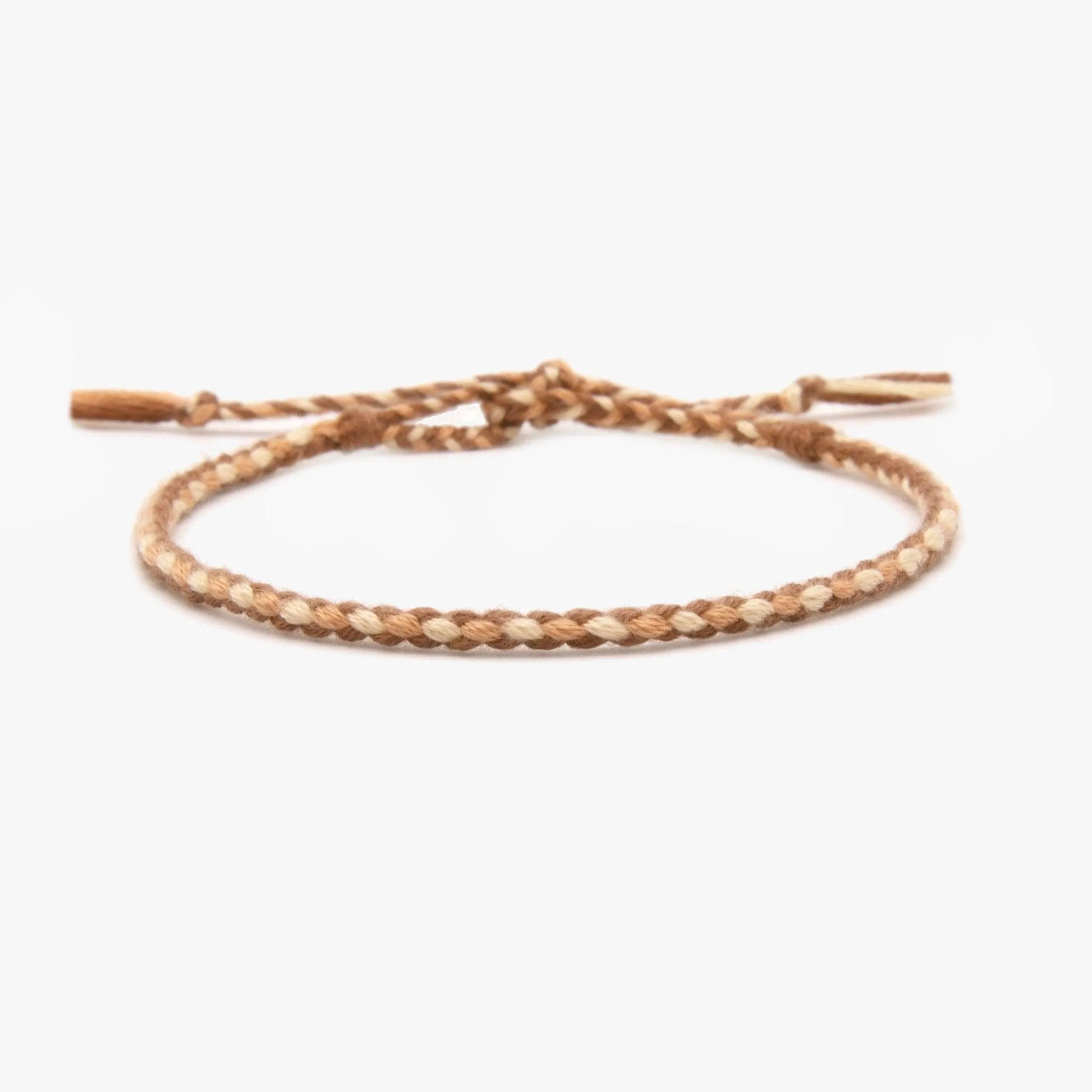 Pranayama Cotton Bracelet (Brown/Cream)