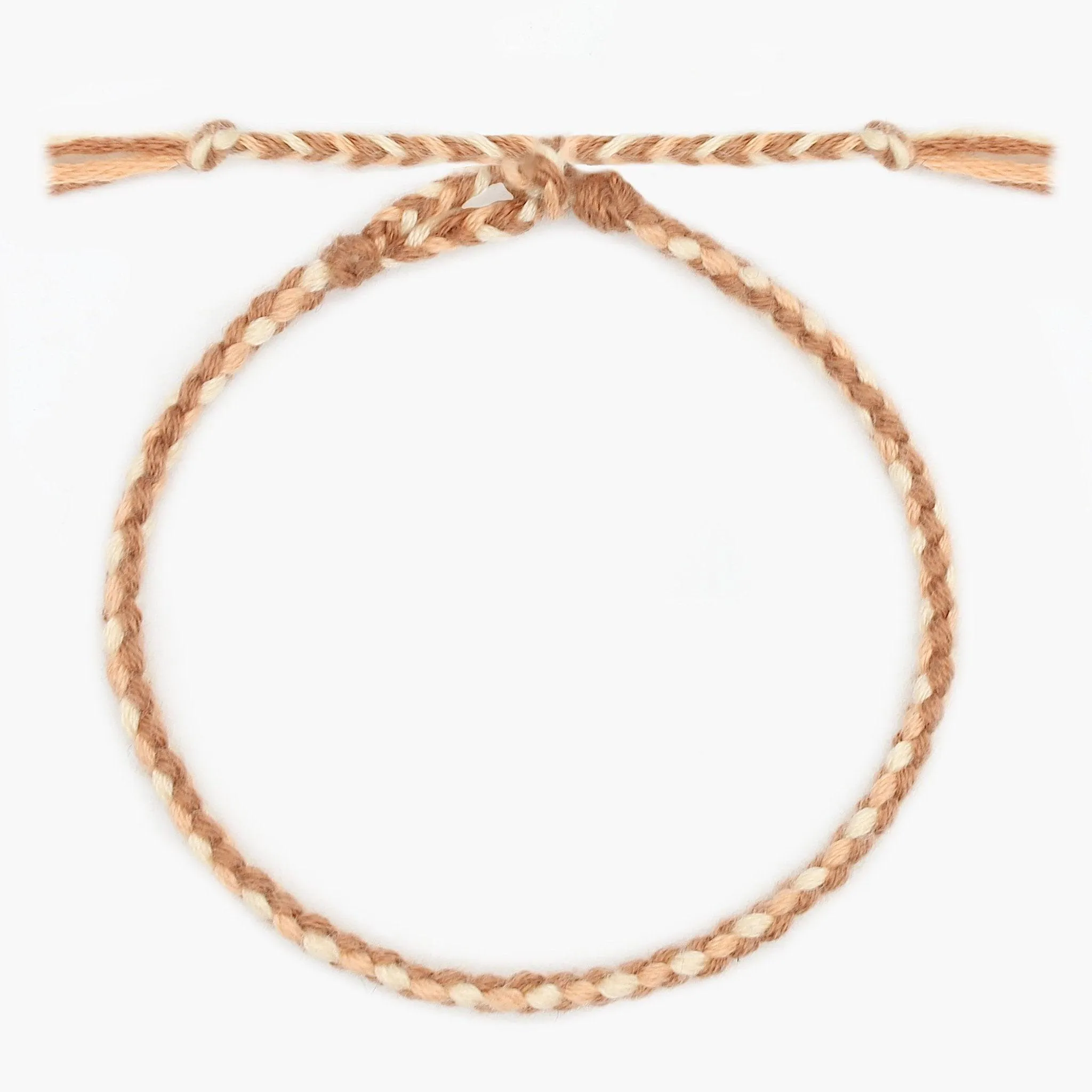 Pranayama Cotton Bracelet (Brown/Cream)