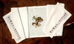 "Bronco Buster" 100% Cotton Embroidered Table Runner