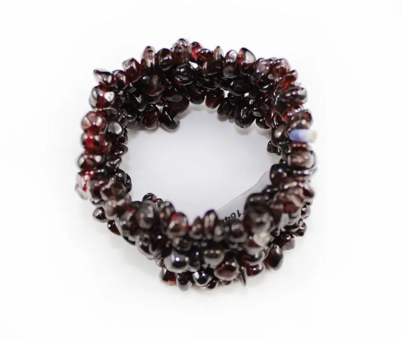 Real Natural Stone Dark Plum Bracelet