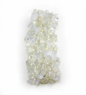 Real Natural Stone White Clear Bracelet