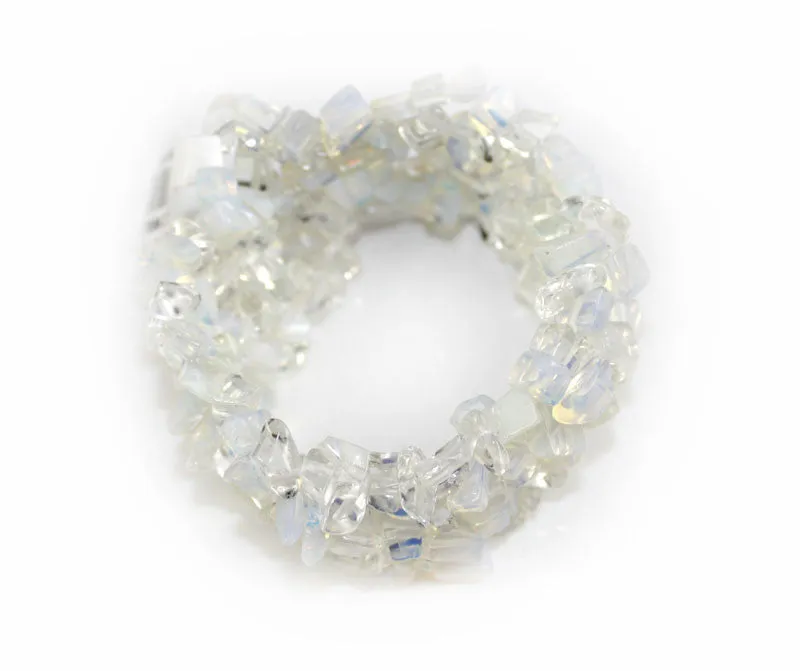 Real Natural Stone White Clear Bracelet