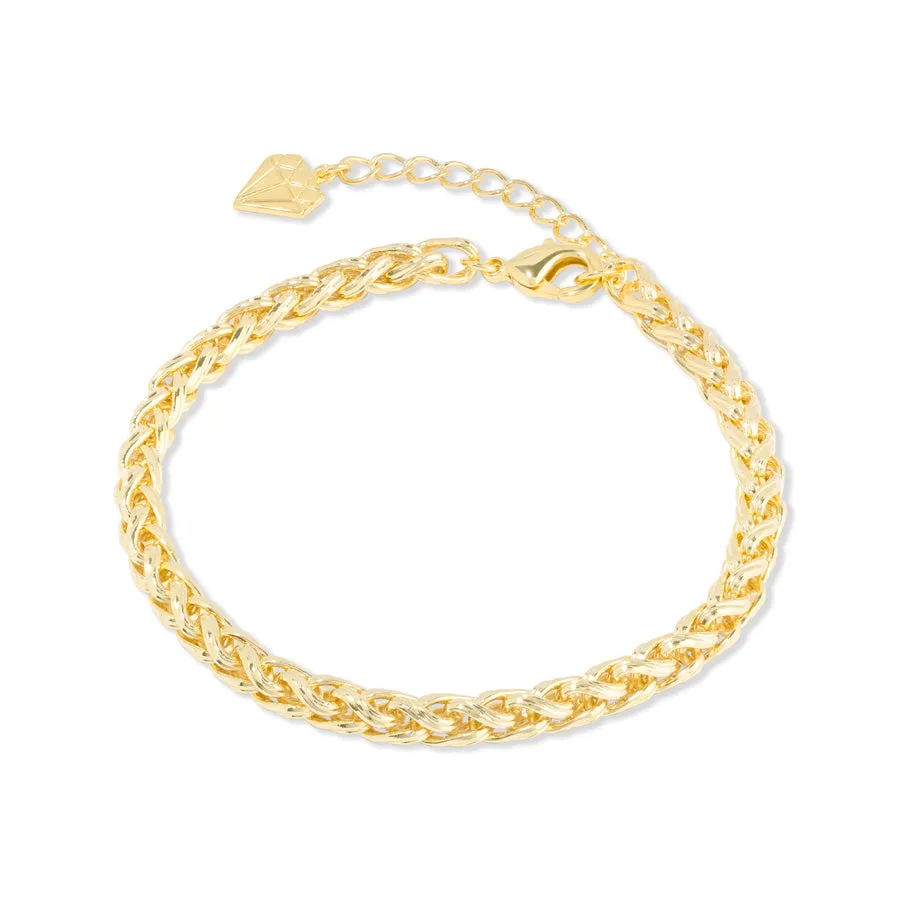 Riley Rope Chain Gold Bracelet