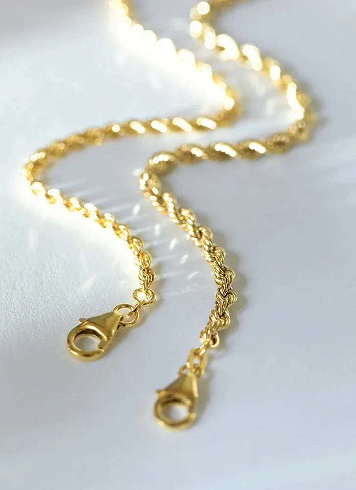 Rope bracelet 14k gold