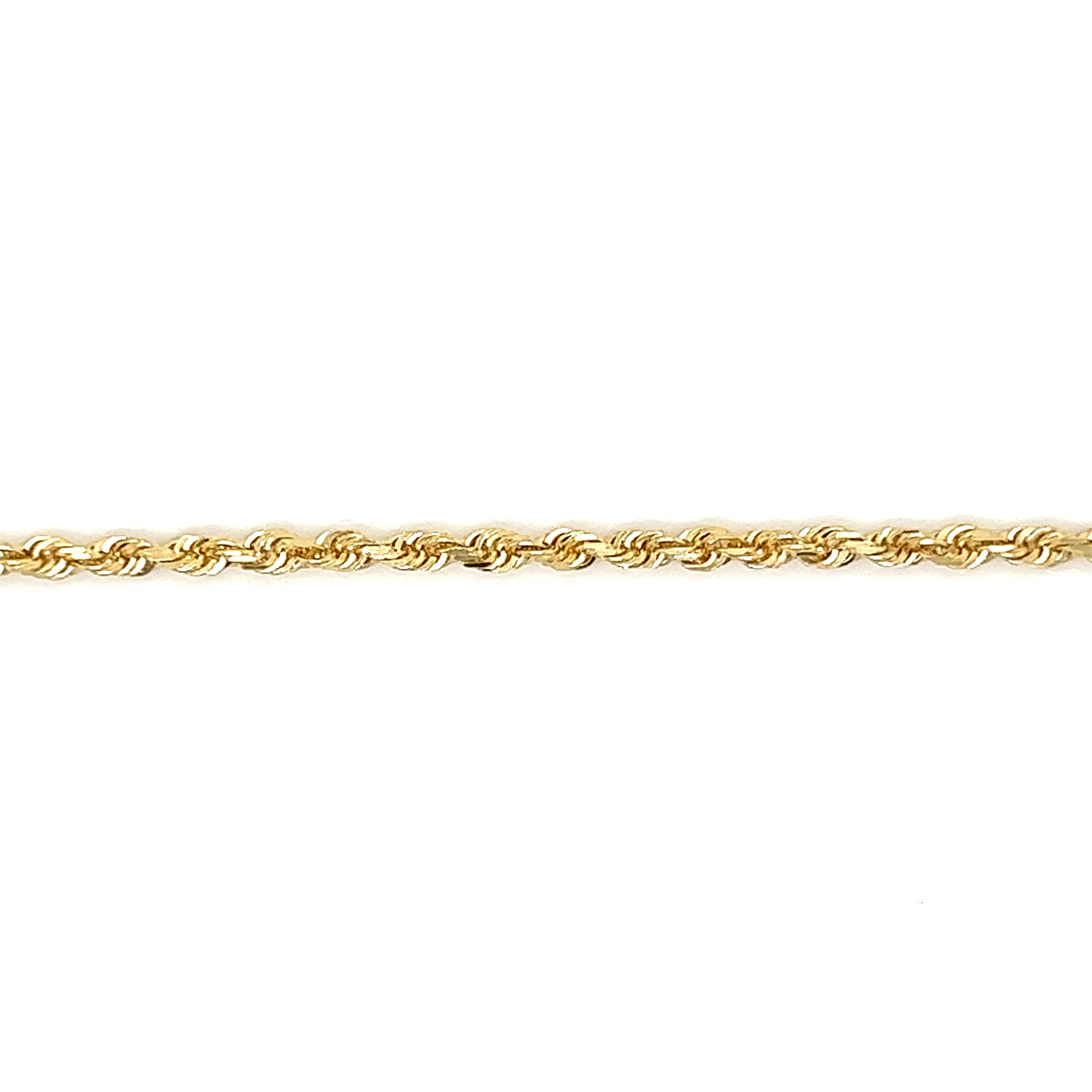 Rope Chain 2.15mm with 20in Length in 10K Yellow Gold