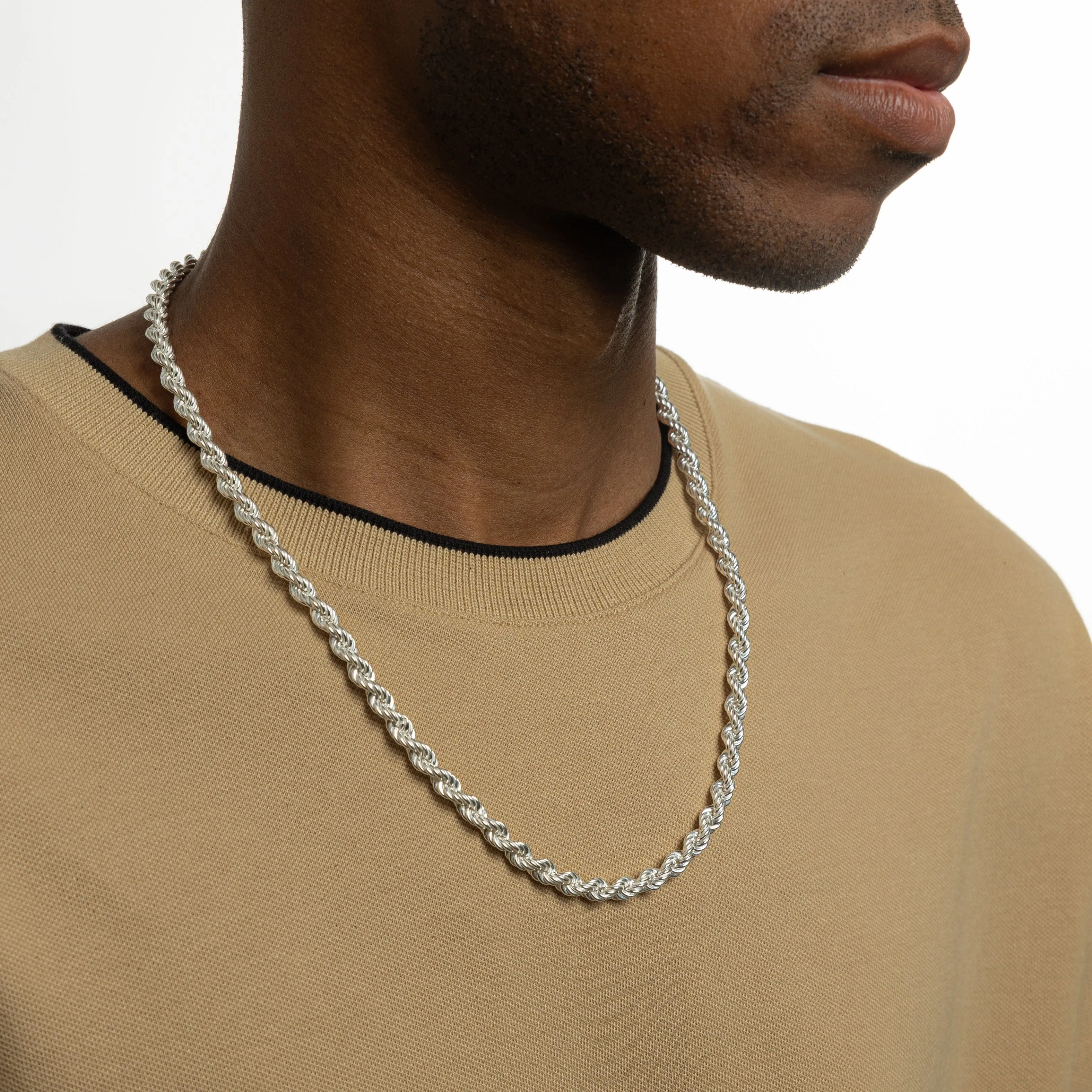 Rope Chain Necklace  | Sterling Silver