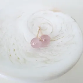 Rose Quartz Earstuds 6mm (Basic) / 14k Gold-filled