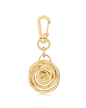 Rosette Coil Key Chain- Gold