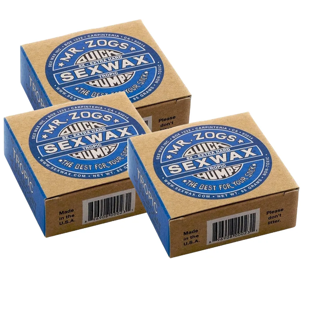 Sex Wax Quick Humps Surf Wax - Tropical x 3