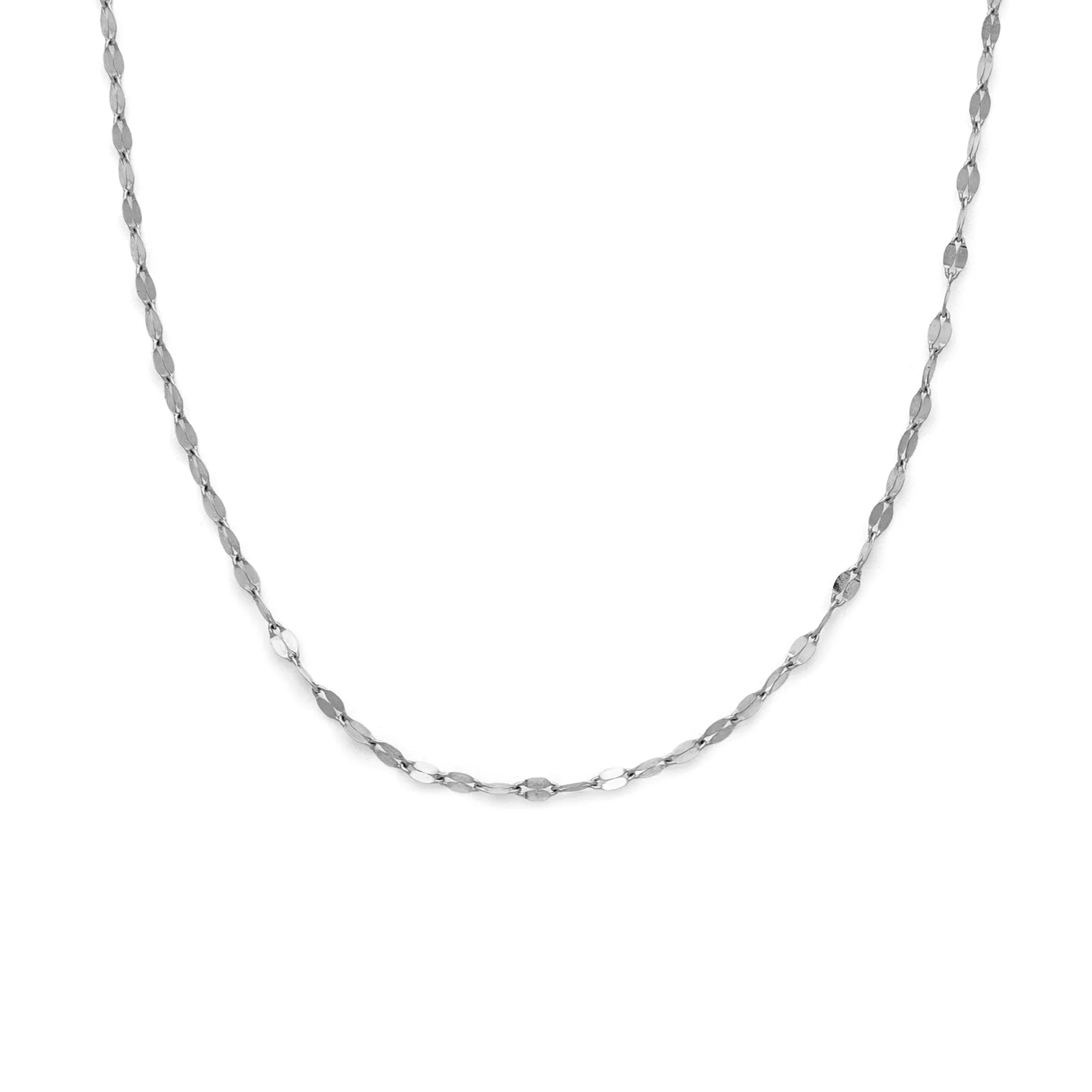 Shimmer Necklace | Solid 14k White Gold