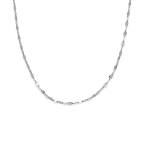 Shimmer Necklace | Solid 14k White Gold