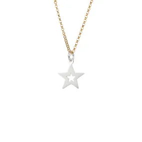 Silver Star on a Gold Chain