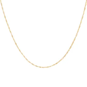 Singapore Chain Necklace | Solid 14k Gold