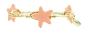 Starfish Bangle Bracelet - Coral