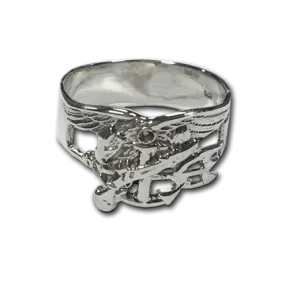 Sterling Silver Men's Trident Ring