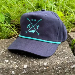 The Logo Rope Cap (Navy/Teal)