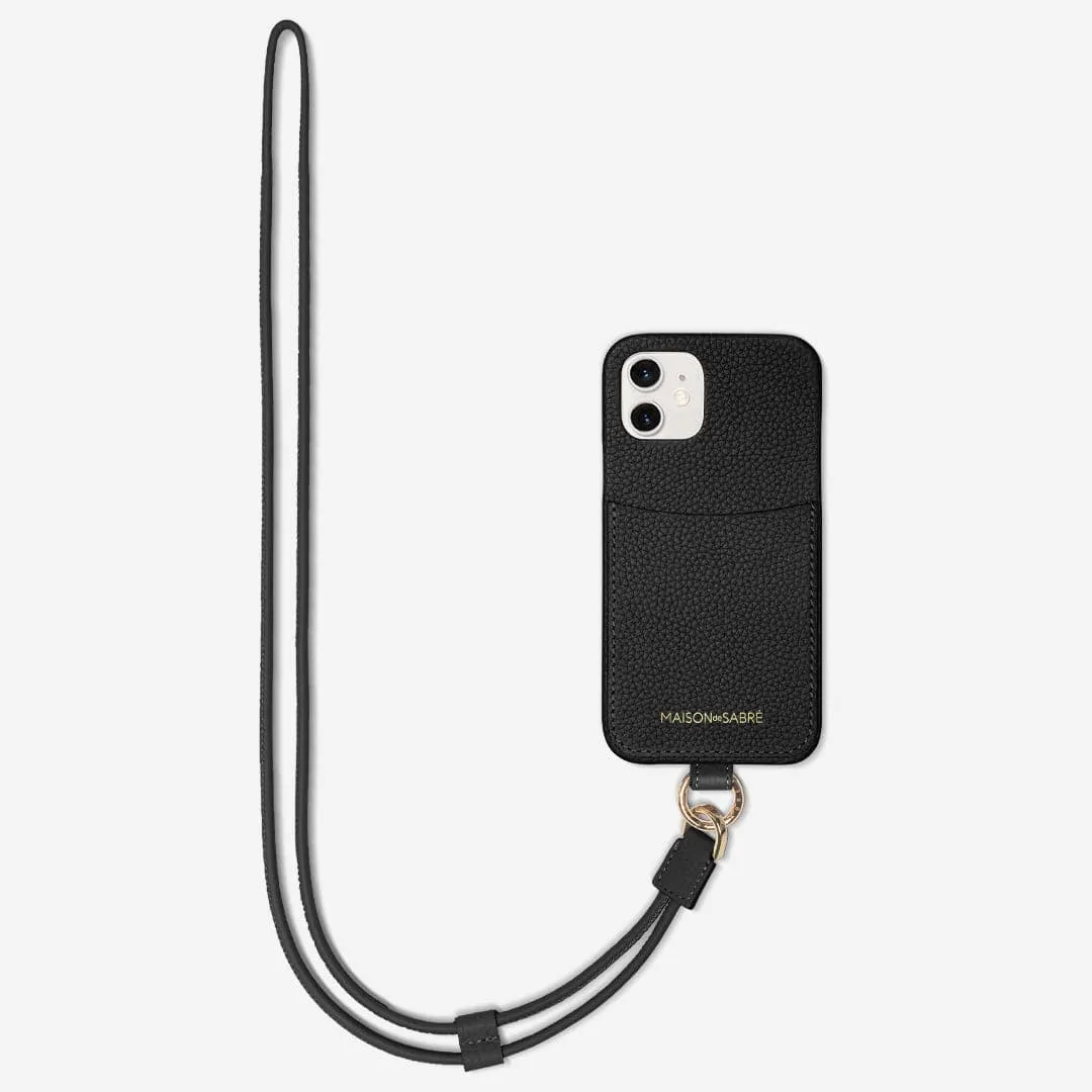 The Sling Phone Case iPhone 12 Mini - Black Caviar