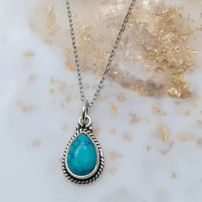 Turquoise Stone pendant necklace small