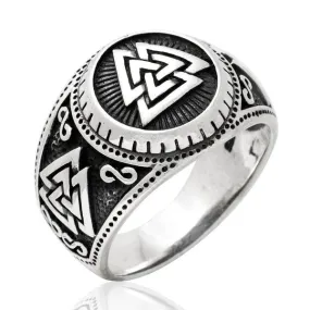 Valknut Ring - Bronze or Sterling Silver