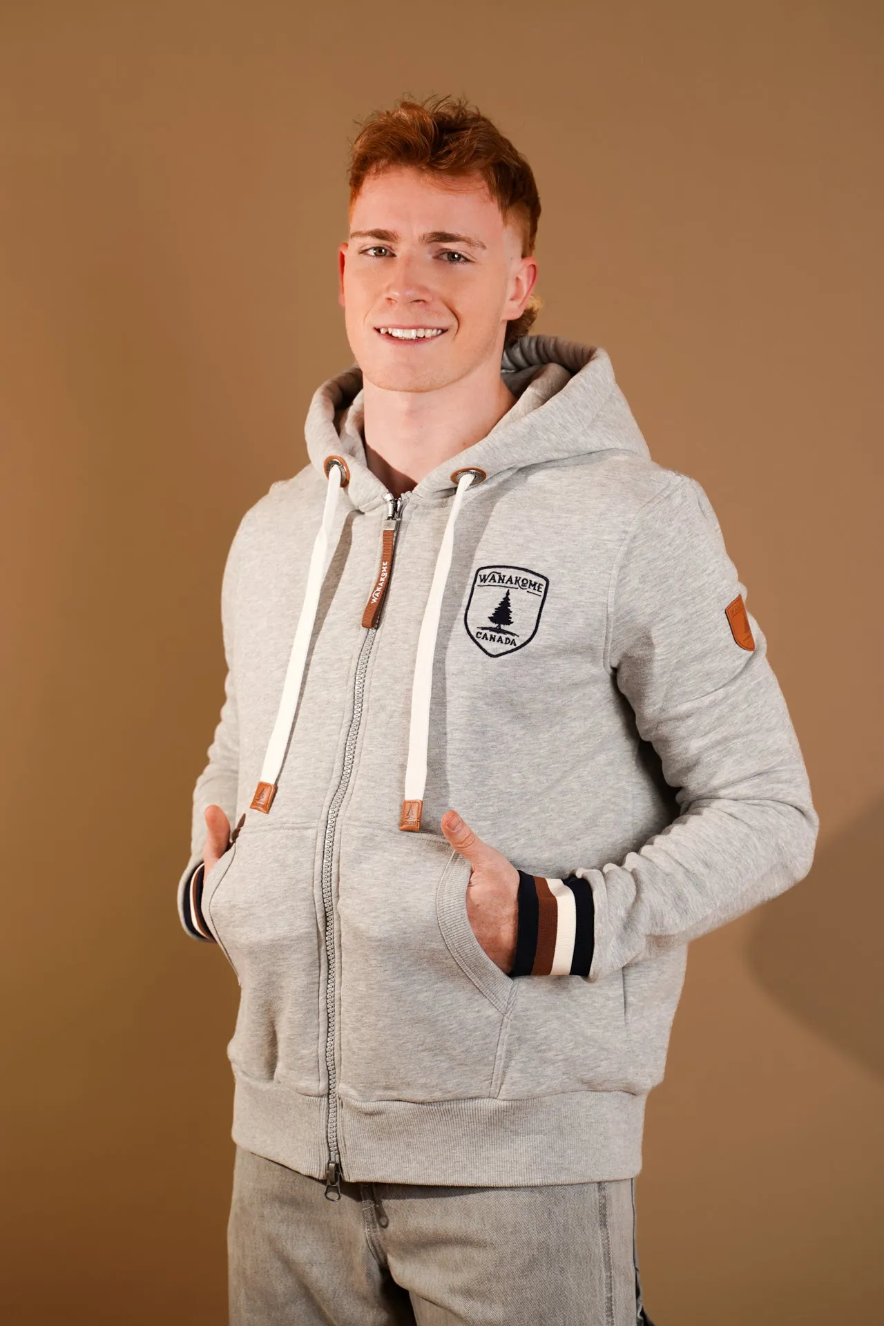 Wyatt Light Heather Grey Zip Hoodie